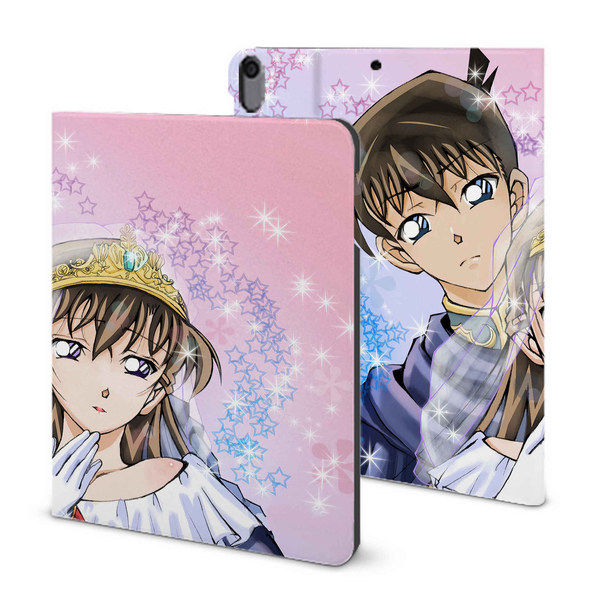 （画像用） 名探偵コナン Detective Conan IPad ケース ブック型 PUレザー TPU 耐衝撃 軽量 薄型 ペン収納なし 全面保護 IPad 各モデル対応